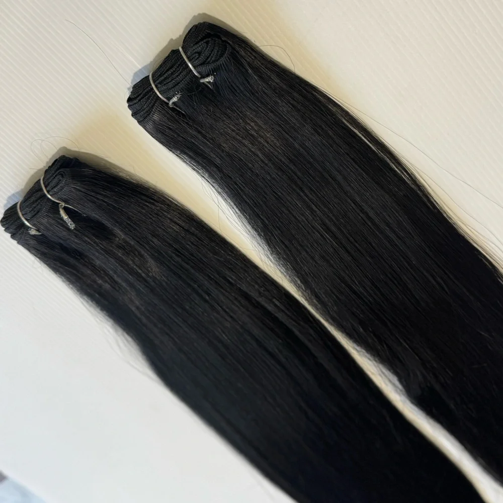 30 in Black Weave / wefts Hair Extensions In Straight Hair - Realistic